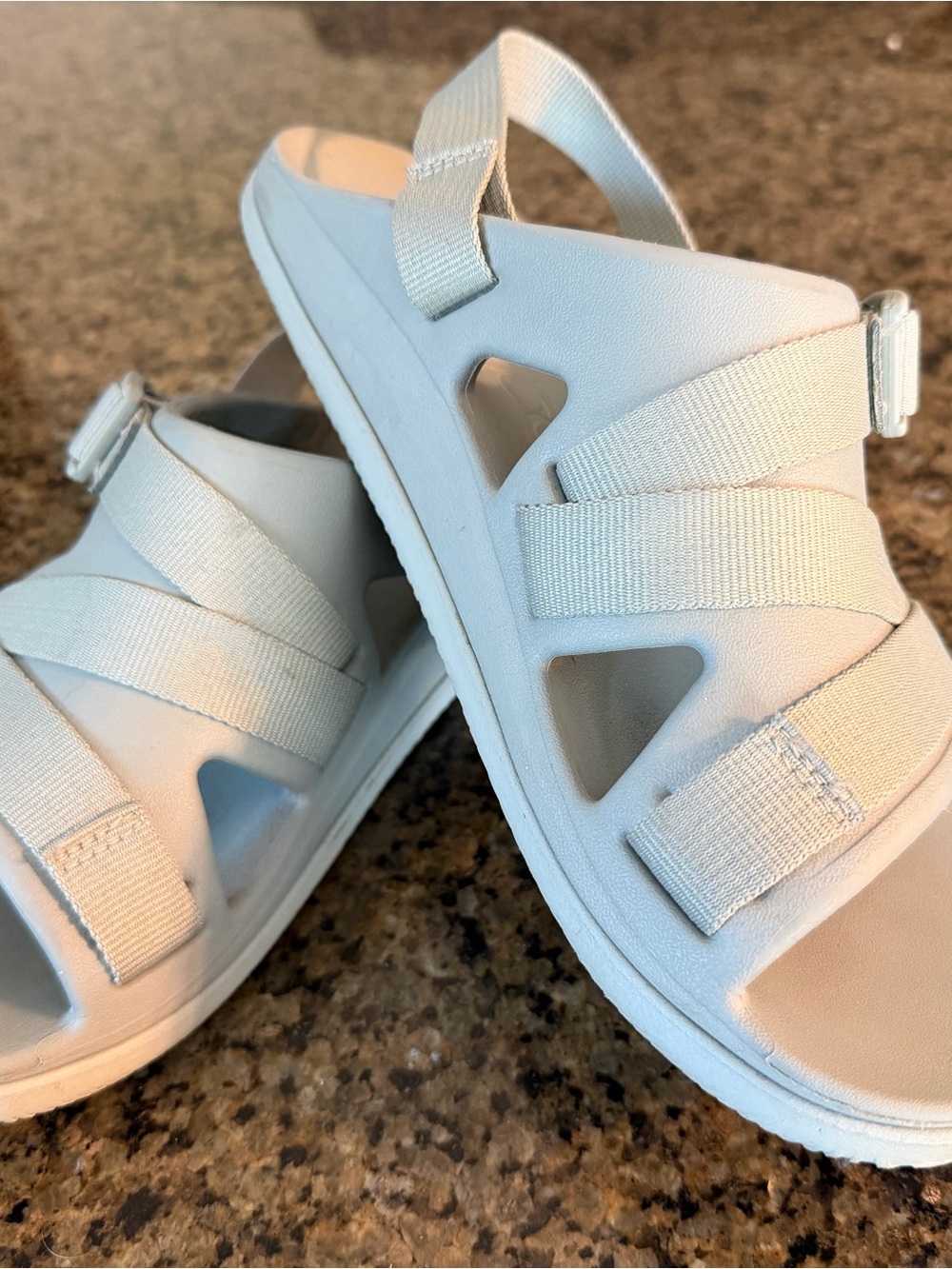 Chaco White Strappy Platform Women's Sandals